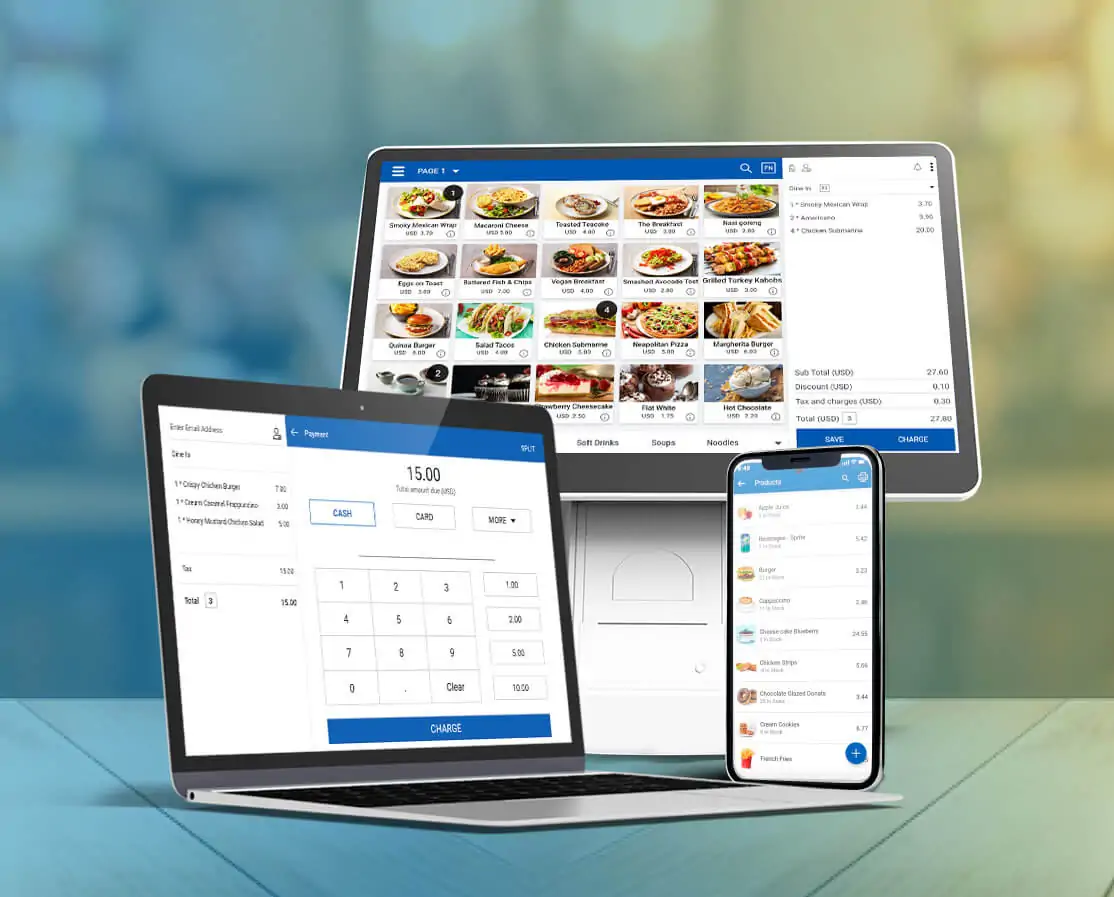 Bingoo POS on laptop, tablet, and mobile